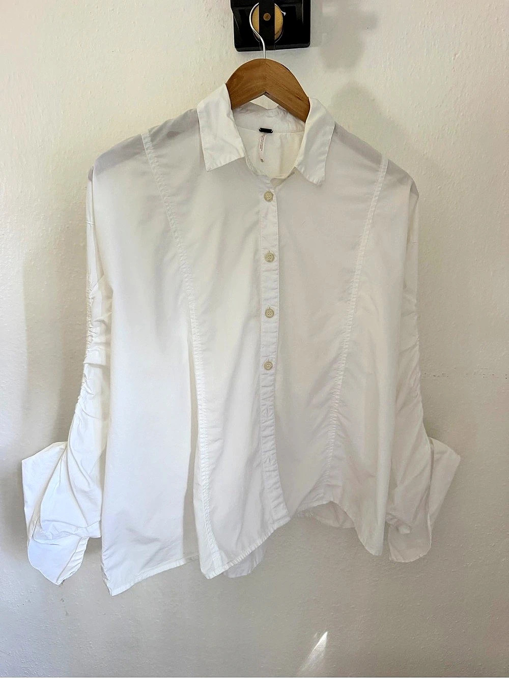 Free People White Button Down Shirt Size XS